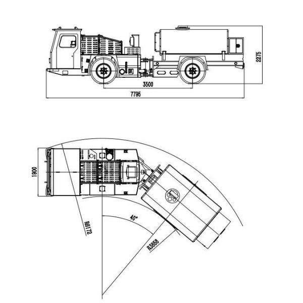 Customizable Underground Mining Vehicle Diesel Engine Fuel Transportation CY-4000