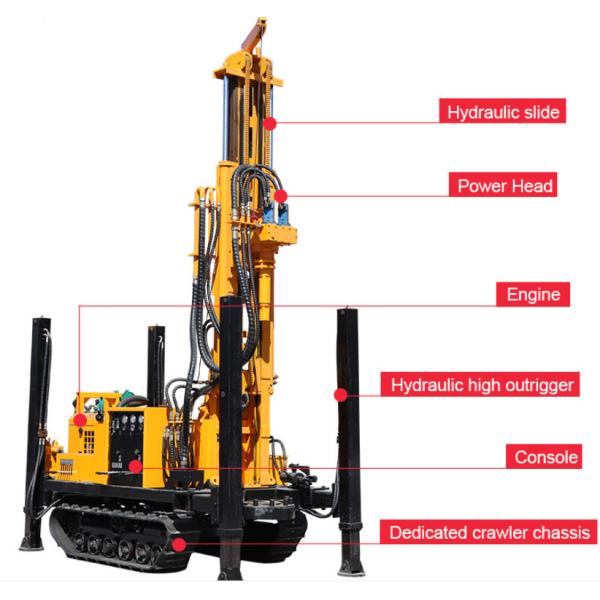 St -260 Dth Boring Machine Large Diesel Engine Crawler Mounted Drilling Rig