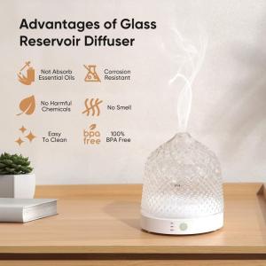 200ml Ultrasonic Aromatherapy Diffusers with Glass ▕ DN-851