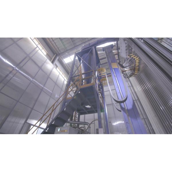 Full Automatic Blasting Metal Powder Coating Line Spraying Surface Pretreatment