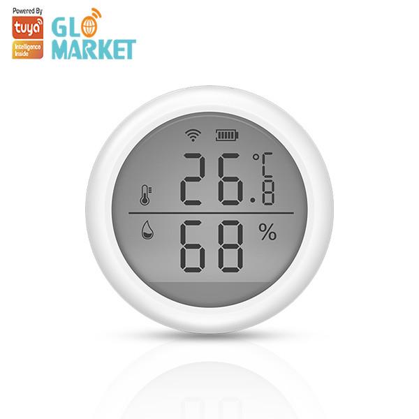 Buy Tuya Smart Digital Wifi Temperature And Humidity Sensor LCD Screen With Alexa Google Home at wholesale prices