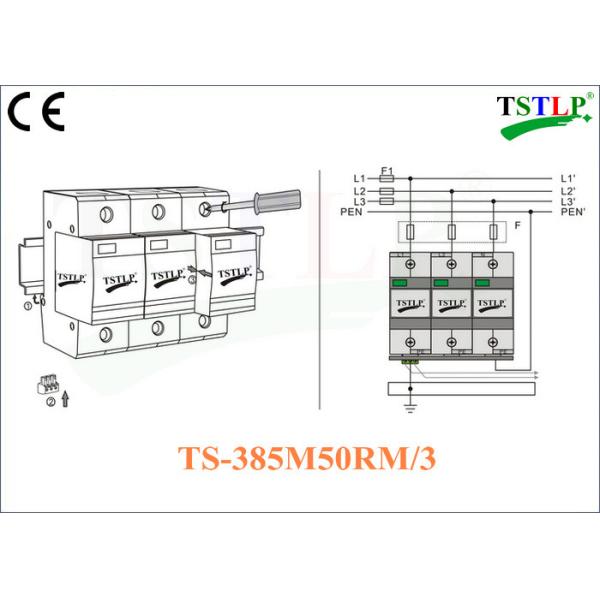 50kA - 100kA Voltage Surge Suppressor With Green / Red Window Indication