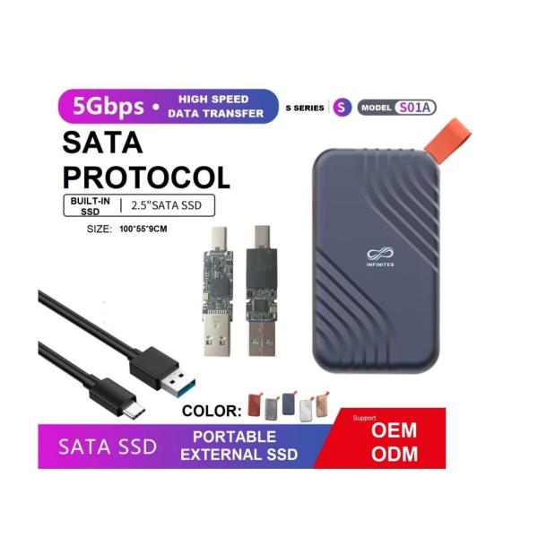 Portable External SSD Drive SATA 5gbps Ngff And Nvme Interface Customizable