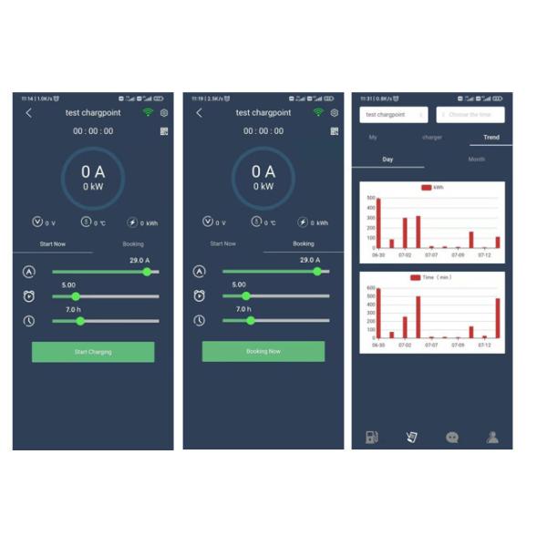 Vehicle 16amp Phone App Smart Ev Charging Station