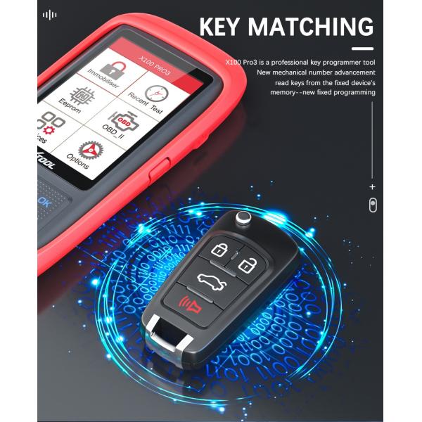 XTOOL X100 Pro3 Professional Auto Key Programmer Add EPB, ABS, TPS Reset Functions Free Update Lifetime