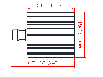 ROHS 4GHz N Female AC RF Dummy Load Low Standing Wave