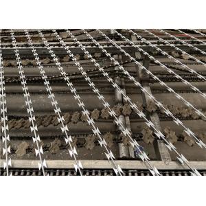 Hot Dipped Galvanized Welded BTO18 Razor Wire Mesh 100mm*100mm Aperture