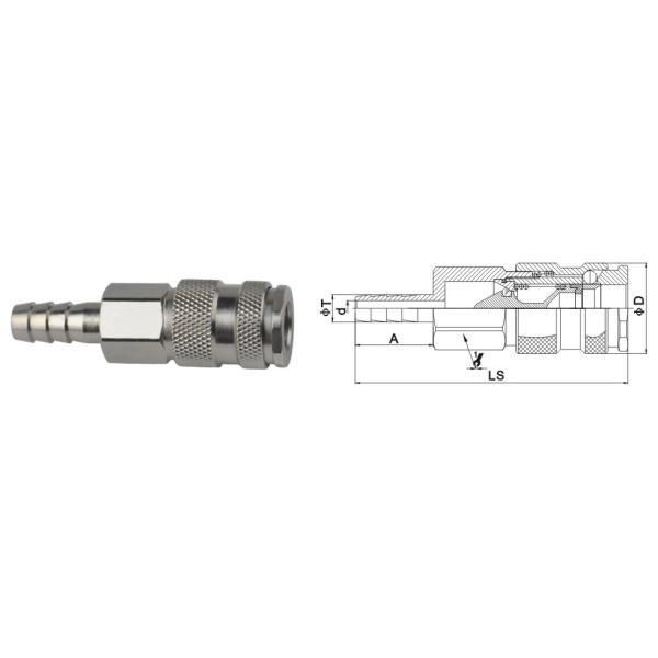 Single Hand Operation Pneumatic Quick Disconnect Steel Valve Locking System