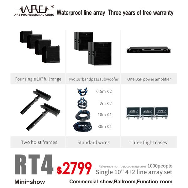 ARE AUDIO passive single 10 inch outdoor line array speaker immersive experience for corporate events