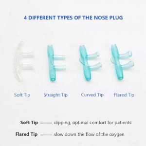 China Medical Grade PVC Nasal Oxygen Tube Standard Curved Flared Soft Prongs Oxygen Tube on sale