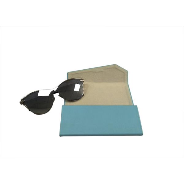 Blue Magnet Closure Folding Triangle Eyeglasses Case Sunglasses Packaging Box