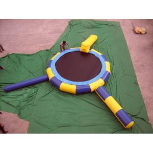 Strong Inflatable Water Trampoline Combo With Slide , Inflatable Water Games