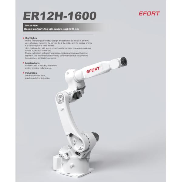 General Industrial Robot In Handling Operations Sorting Grinding Polishing For Metal Parts Logistics ER12H-1600