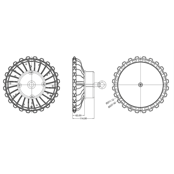 180 in 1 90 degree Array round Plastic lens and Aluminium PCB board for LED High Bay Light