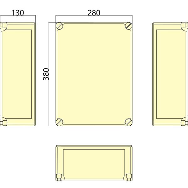 Syntax JJ17 Wall Mounted Distribution Box 32AMP Three Phase With Handle Electrical Maintenance Box 280*380*130mm