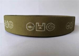 China 5 Cm Green Elastic Nylon Webbing / Custom Knitted Stretch Webbing Ribbon on sale