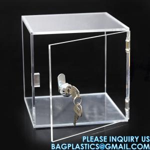 China Storage Organizer Box Containers, Acrylic Box With Lock, Toy Display Case Box, Lucite Storage Box Container on sale