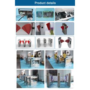 Security Pedestrian Barrier Gate , Automatic Retractable Flap Gate Barrier 24V