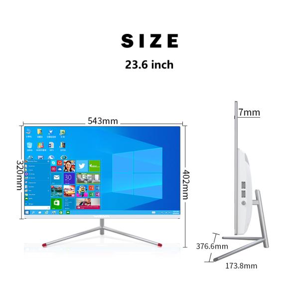23.8 Inch All In One Touch Screen Computer With Optional I3 I5 I7 Processor