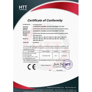 Guangzhou Hongmei Stage Lighting Co., Ltd Certifications