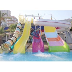 Quality Fiberglass Large Pool Slide Swimming Pool Water Slide With Pool for sale
