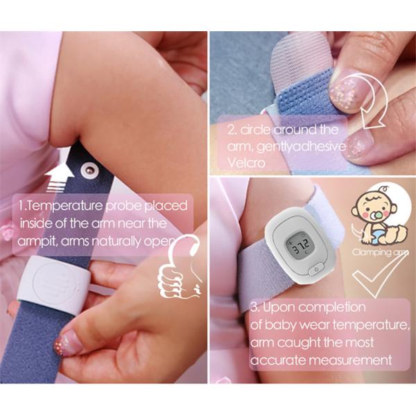 2017 New Children intelligent wearable electronic thermometer Bluetooth smart baby monitor household android