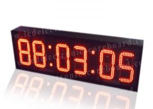 China Super Brightness Red Digital Clock , Digital Time Clock For Train Station on sale