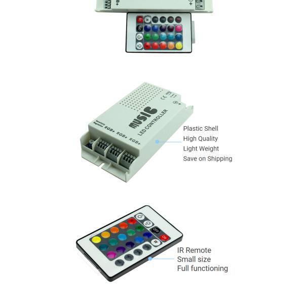 24 Button RGB LED Strip Music Controller With CE ROHS Certification