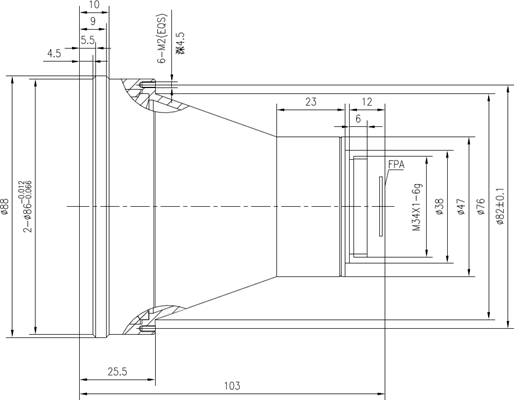 480G DLC AR 75mm F1.0 Infrared Thermal Imaging Module