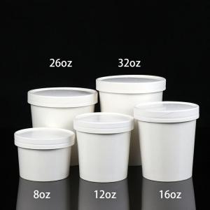 China 8-32oz Paper Soup Cup With Lid Disposable Paper Soup Bowls For Sale on sale