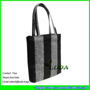 Quality LUDA costomized name brand purses paper cloth fabric straw handbag brands for sale