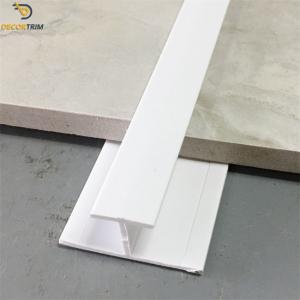 Quality White Color Tile PVC Trim , Wall Tile Edging Strip For MDF UV Board Connection for sale