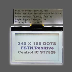 Quality COG 240160 Fstn Lcd Module Monochrome LCD Display White Backlight Micro for sale