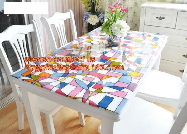 Buy 1mm 60 by 60cm brown check soft glass crystal plate dining waterproof tablecloths customized PVC table mats BAGEASE PAC at wholesale prices