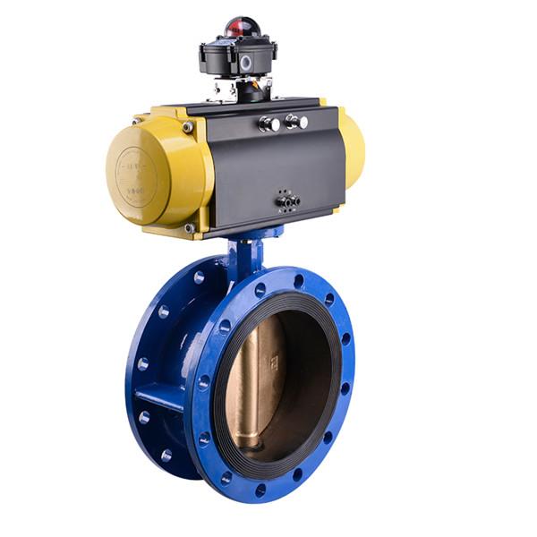 Buy 10bar Flanged Triple Eccentric Cast Steel Dn300 Pneumatic Butterfly Valve at wholesale prices