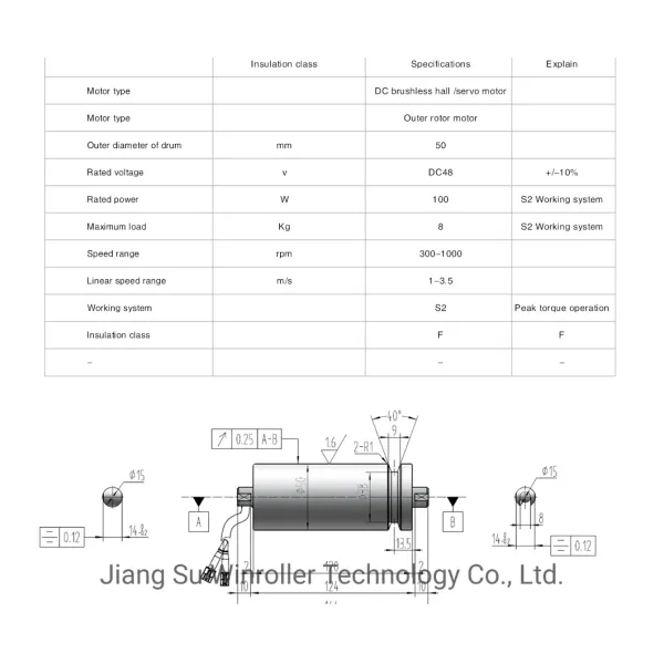 Winroller Small Conveyor Belt Roller 48V/220V Drum Motor Roller