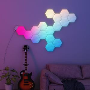 USB Powered Hexagon Panel Gaming Light Sync Box With Remote Control Wifi Compatibility RGB Light Modes