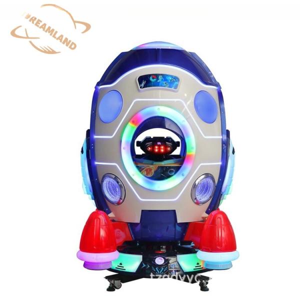 Dreamland New Coin Operated Children Rotating Kiddie Rides Happy Elevating Spacecraft Game Machine