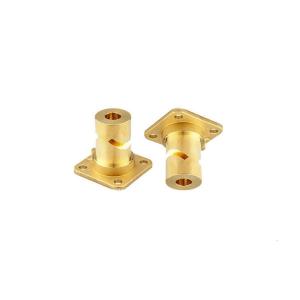 China Custom OEM CNC Brass Parts Brass Flange Bushing Powder Coating on sale