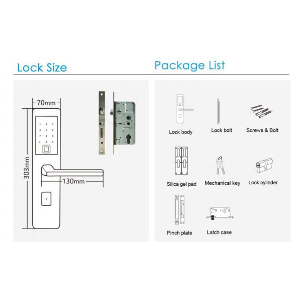 High End Digital Electronic Fingerprint Door Lock , Home Security Door Locks
