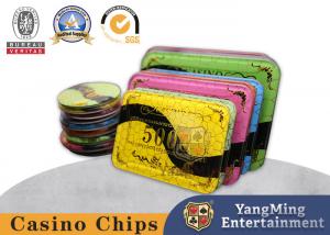 China Mesh Dragon Phoenix Bronzing Plastic Poker Chips Anti Counterfeiting on sale
