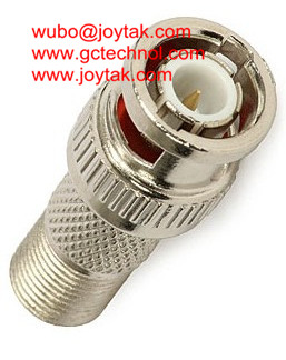 BNC Male To F Female zinc die-casting connector 50ohm BNC plug to F jack Coax Adapter BNC Coaxial Adaptor CCTV Connector