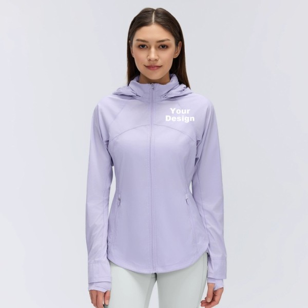 Cool Touch UPF50+ Sun Protection Jacket, Detachable Hood Packable UV Block Outdoor Coat | Custom Logo OEM ODM Available
