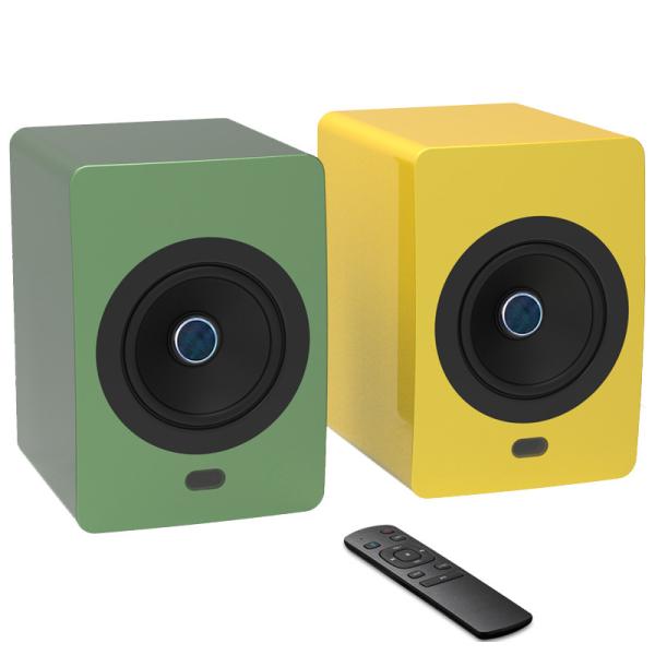 Buy Powered Bookshelf Speakers with Built-in Amplifier and 5.25 Drivers for Turntable, TV, PC and Wireless Music Streaming Featuring Bluetooth TWS Speakers at wholesale prices