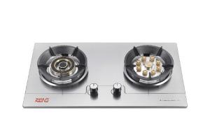 China Commercial Gas Hob 2 Burner Gas Stove Stainless Steel Kitchen Household on sale