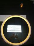 3000K Or 6000K Wall Mounted LED Strip Mirror / Round Oval Vanity Mirror With