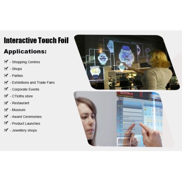 Chariot Interactive Advertising Clear Touch Screen Foil 27 Inch For Precise Touch
