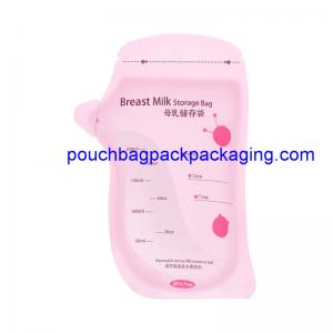 Quality 200 ml breast milk storage bag pack adorable shape double waterproof zip for sale