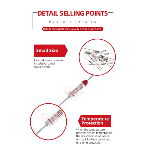 OEM Self Resetting Thermal Cutoff High Temp Fuse 2A 10A 15A Overload Protection