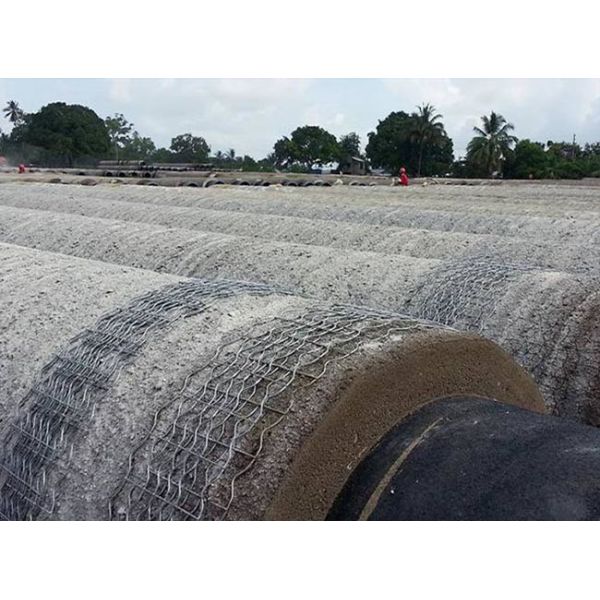 Galvanized Welded Wire Mesh 2.4mm Dia 25.4mm Opening for Pipeline